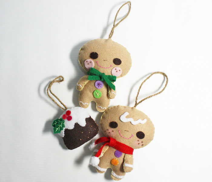 Gingerbread Bebe and Christmas Pudding - PDF Doll Pattern